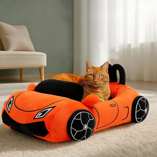 Cozy Coral Fleece Cat Bed